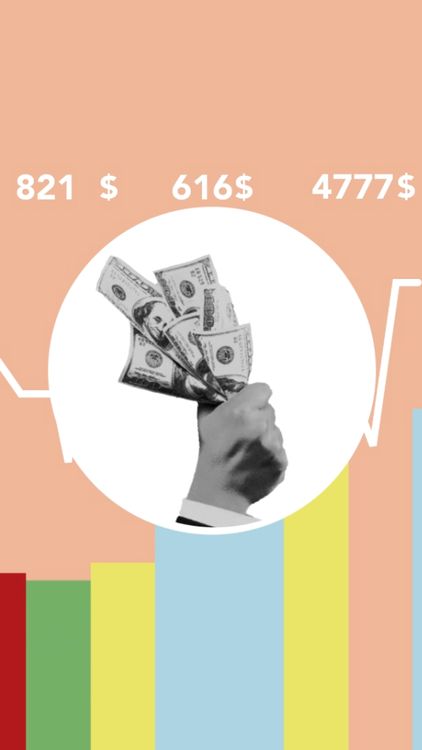 grafico in crescita e denaro, concetto di affiliazioni ricorrenti e reddito passivo