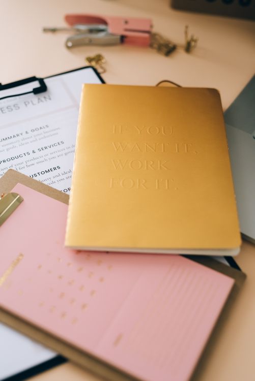 Notebook e piano di lavoro per il goal setting e la definizione degli obiettivi